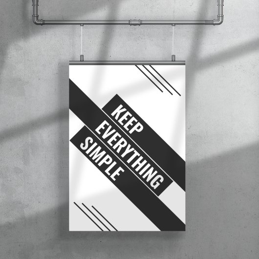 Alles eenvoudig houden poster