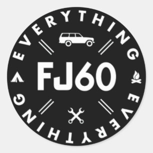 Alles FJ60 Logo Sticker - Zwart