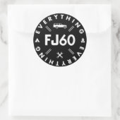 Alles FJ60 Logo Sticker - Zwart (Tas)
