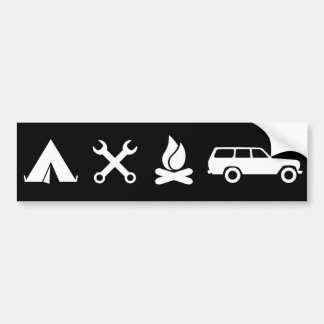 Alles FJ60-pictogram Bumpersticker - zwart