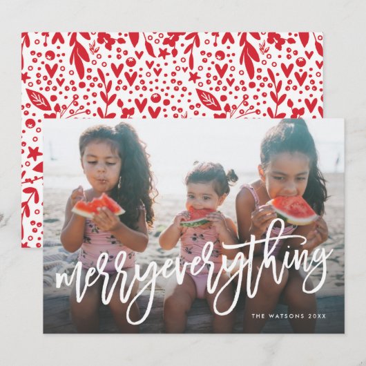 Alles-fotokaart Geweldige witboek Feestdagenkaart (Voorkant / Achterkant)