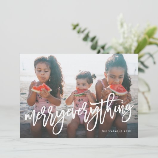 Alles-fotokaart Geweldige witboek Feestdagenkaart (Staand voorkant)