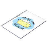 Alles gaat brie goed Grappige kaas grap  Notitieboek (Linkerzijde)