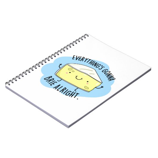 Alles gaat goed met Brie Grappige Kaas Punt Notitieboek (Linkerzijde)