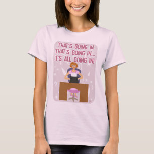 Alles gaat in grappige Kitschy huisvrouw auteur T-shirt