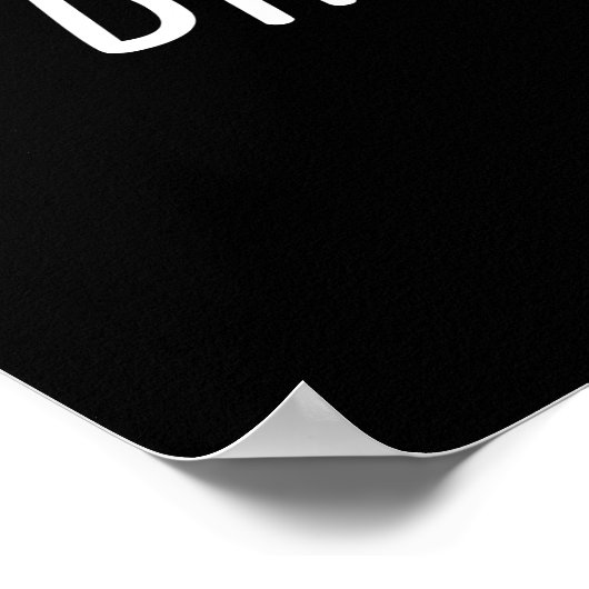 Alles gaat naar Brie. Oké Cheese Pun Dark BG Poster (Hoek)