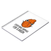 Alles gebeurt met een reden Rozijn Grappig Eten Gr Notitieboek (Linkerzijde)