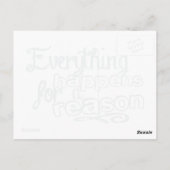 Alles gebeurt om een reden dat Motivatie woorden w Briefkaart (Achterkant)