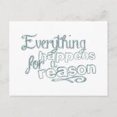 Alles gebeurt om een reden dat Motivatie woorden w Briefkaart (Voorkant)