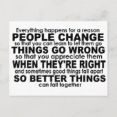 Alles gebeurt om een reden Inspirerend Briefkaart (Voorkant)