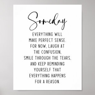 Alles gebeurt om een reden Inspirerend Poster