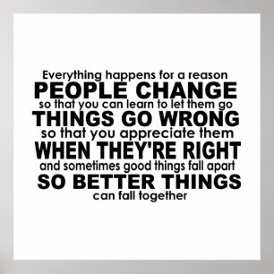 Alles gebeurt om een reden Inspirerend Poster