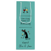 Alles gebeurt voor een Riesling Wine Pun Wijn Cadeautas (Voorkant)