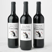 Alles gebeurt voor een Riesling Wine Pun Wijn Etiket (Flessen)