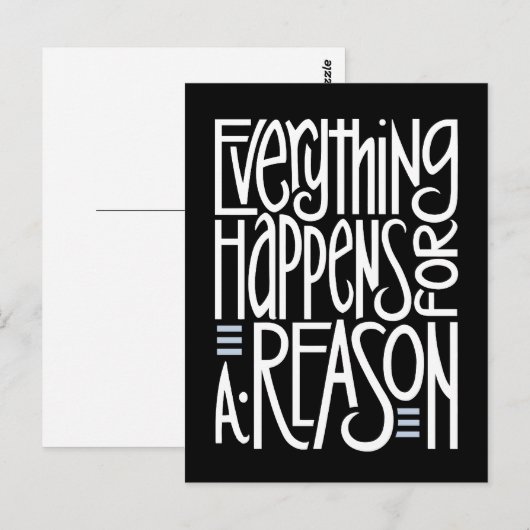 Alles gebeurt zwart Briefkaart (Voorkant / Achterkant)