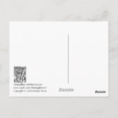 Alles gebeurt zwart Briefkaart (Achterkant)