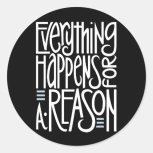 Alles gebeurt zwarte Sticker