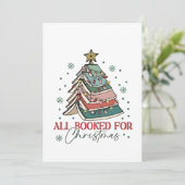 Alles geboekt voor Christmas Book Lover Christmas Kaart (Staand voorkant)