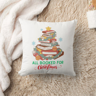 Alles geboekt voor Christmas Modern Book Lover Hol Kussen