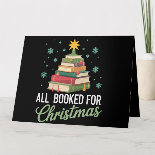 Alles geboekt voor kerstboomboeken Leraar Xmas Kaart (Voorkant)