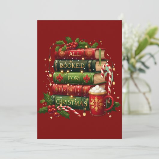 Alles geboekt voor Kerstmis Feestdagenkaart (Staand voorkant)