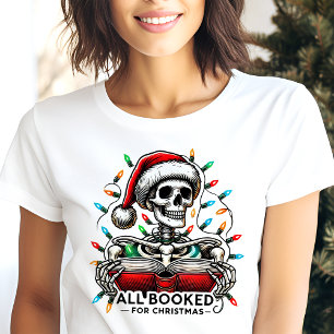 Alles geboekt voor Kerstmis Skelet Vakantie Sfeer Tri-Blend Shirt