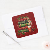 Alles geboekt voor Kerstmis Vierkante Sticker (Envelop)