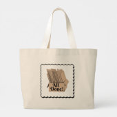Alles gedaan - minimalistische Canvas tas" Grote Tote Bag (Achterkant)