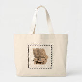 Alles gedaan - minimalistische Canvas tas" Grote Tote Bag (Voorkant)