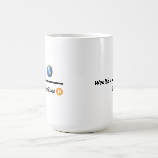 Alles gedeeld door 21 miljoen bitcoins koffiemok (Center)