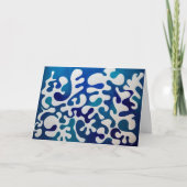 Alles gelegenheid Blau Abstracte Wenskaart Kaart (Voorkant)