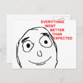 Alles ging beter dan verwacht briefkaart (Voorkant / Achterkant)