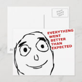 Alles ging beter dan verwacht briefkaart (Voorkant / Achterkant)