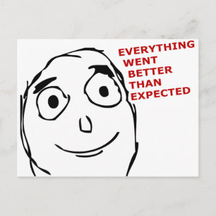 Alles ging beter dan verwacht briefkaart