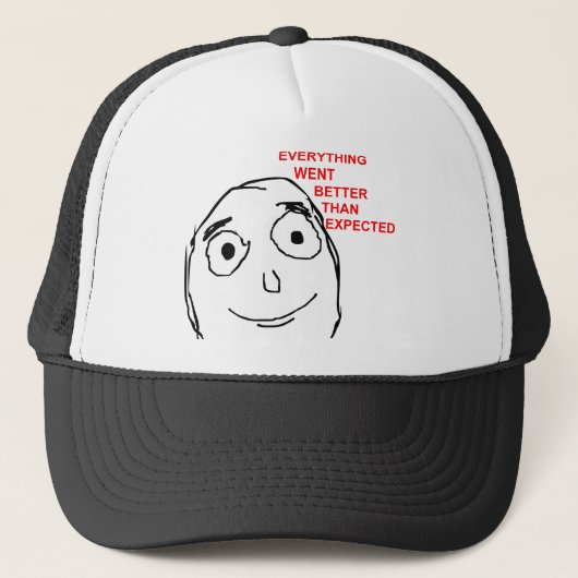 Alles ging beter dan verwacht trucker pet (Voorkant)