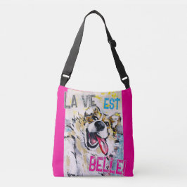 Alles glimlachen Het leven is mooi! Crossbody Tas