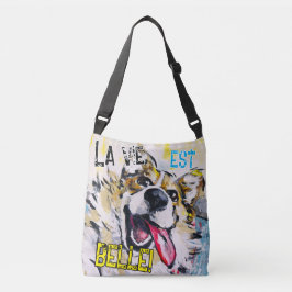 Alles glimlachen Het leven is mooi! Crossbody Tas