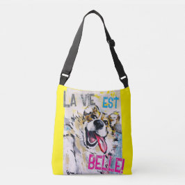 Alles glimlachen Het leven is mooi! Crossbody Tas