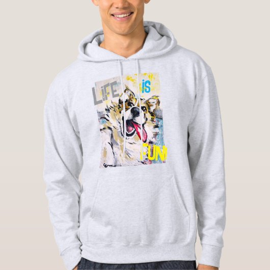 Alles glimlachend Life is fun! Hoodie (Voorkant)