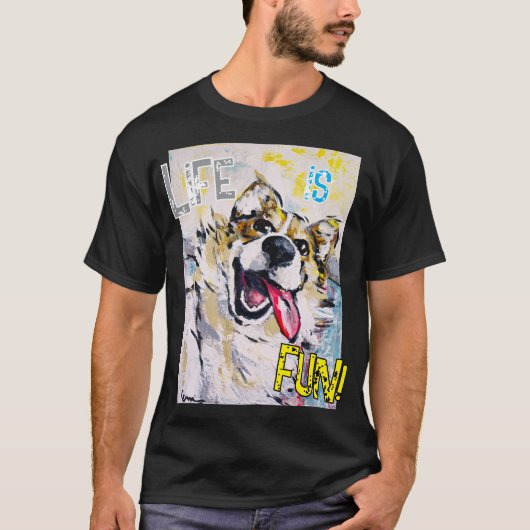 Alles glimlachend Life is fun! T-shirt (Voorkant)