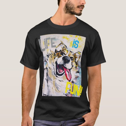 Alles glimlachend Life is fun! T-shirt (Voorkant)