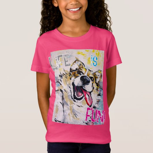 Alles glimlachend Life is fun! T-shirt (Voorkant)