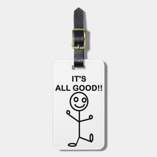 Alles goed! bagagelabel (Voorkant verticaal)