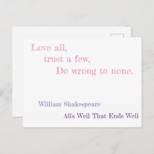 Alles goed dat goed eindigt briefkaart (Voorkant / Achterkant)