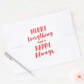 Alles goed en altijd goed ronde sticker (Envelop)