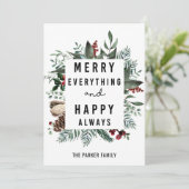 Alles goed en altijd goed | Vloeibaar afval Feestdagenkaart (Staand voorkant)