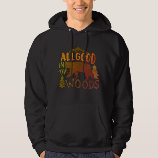 Alles goed in het Bos Forest Black Beer Hoodie (Voorkant)