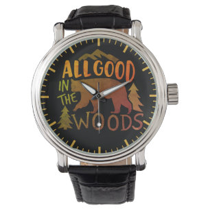 Alles goed in het Bos Forest Black Beer Horloge