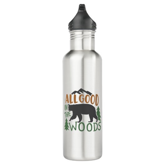 Alles goed in het Bos Forest Black Beer Waterfles (Rechts)