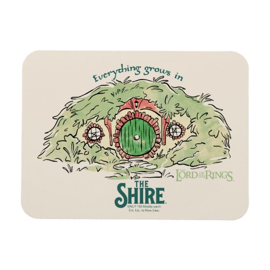 Alles groeit in DE SHIRE™ Magneet (Horizontaal)